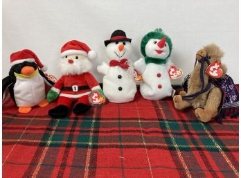 Christmas Themed TY Beanie Babies Collection- See Photos