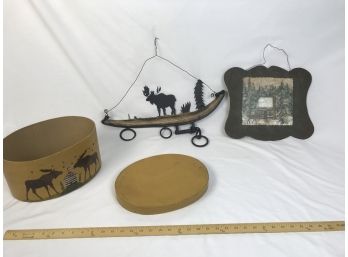 Assortment Of Moose Themed Home Decor (see Photos)