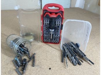 Husky Screwdriver Set With Assortment Of Screwdriver Tips & Drillbits (see Photos)
