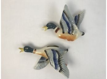 Vintage Ceramic Duck Wall Pockets