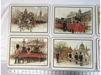 Vintage Heat Resistant Tab Mats With Scenes Of UK Guards