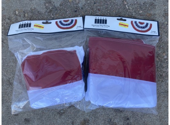 Two New In The Bag American Flag Buntings