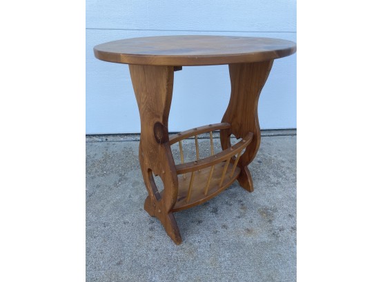Wooden Oval End Table