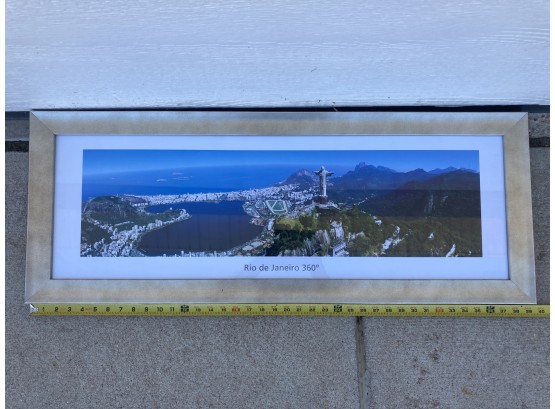 Large Framed Panoramic Photograph Of Rio De Janeiro Brazil