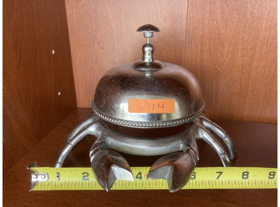 Big Cool Metal Front Desk Bell Shaped Like A Crab (rings Loud)