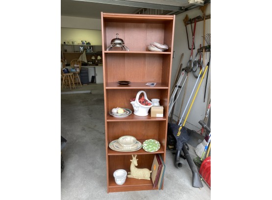 Laminated Wood 6 Foot Tall Knick Knack Shelf (Items On Shelves Sold Separately/not Included)