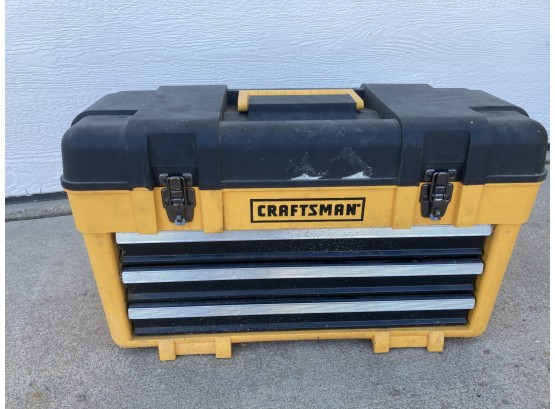 Yellow & Black Craftsman Tool Box With Contents