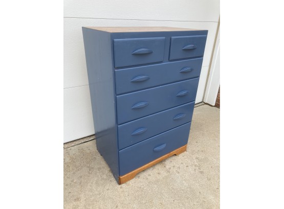 Cute Blue Vintage Wooden Dresser