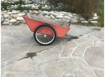 Pull Behind Metal Garden Cart
