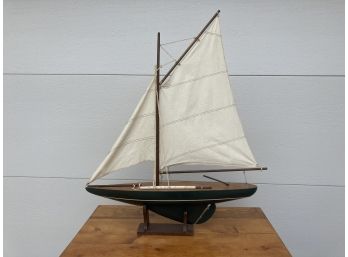 Big Wooden Sailboat Model