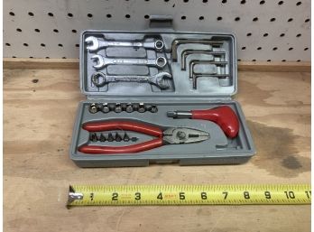 Tool Kit In Gray Plastic Case