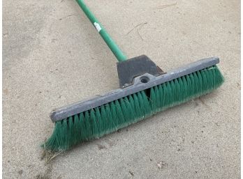 Green Handled Push Broom
