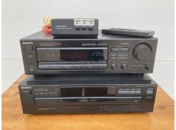 Sony CDP-C265 CD Player, With Sony Receiver STR  D665 & Realistic Stereo Audio Selector