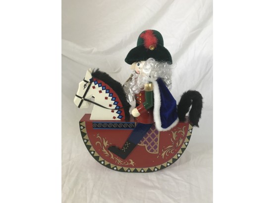 Christmas Figurine On Rocking Horse