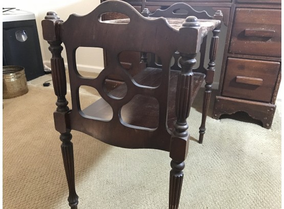 Lightweight Antique Wood End Table