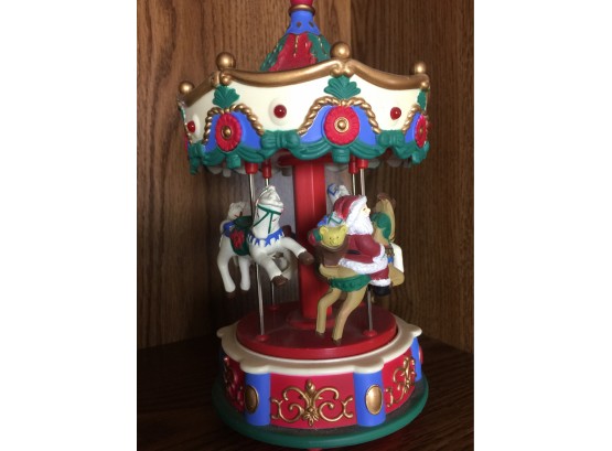 Santa On A Carousel