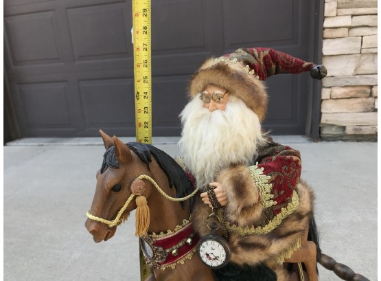 Really Big Santa On A Rocking Horse