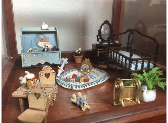 Handmade Diorama Of Vintage Childs Bedroom