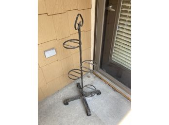 Approximately 40 Inch Tall Metal Three Tiered Plant Stand