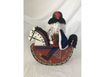 Christmas Figurine On Rocking Horse
