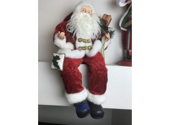 Santa With Mistletoe Pillow