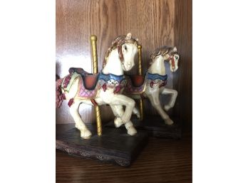 Matching Cast Carousel Horses