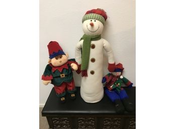 Three Large Soft Christmas Decorations