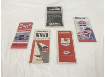 Assortment Of Vintage Colorado Maps