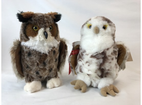 Two Big Plush Owls