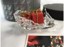 Collectible & Beautiful Swarovski Austrian Hand Faceted Silver Crystal Sleigh