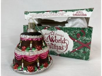 Old World Christmas Glass Multi Layered Birthday Cake Ornament