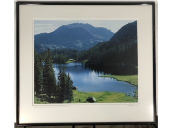 Big Signed Artist Proof By Photographer John Fielder Of Isolation Peak, Sunrise, Rocky Mountain National Park