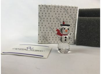 Cute Crystal World Crystal Snowman In Original Box