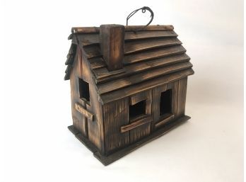 Cabin Styled Wooden Bird House