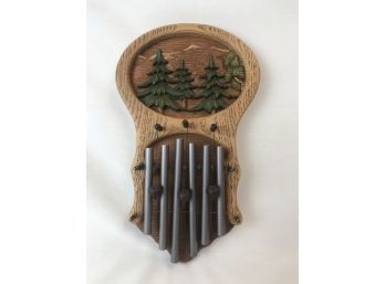 Musical Carved Wood Door Hanger