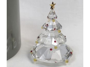 Elegant Swarovski Crystal Silver Crystal Christmas Tree With Wonderful Detail, In Original Box