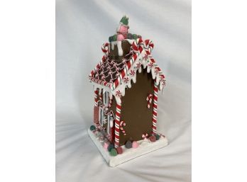 Candy Cane Christmas Display House (see Photos, Batteries Exploded)