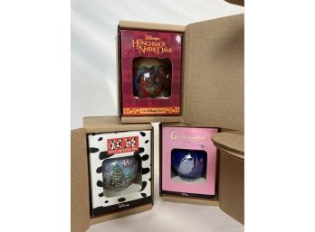 3 Disney Ornaments In Original Boxes