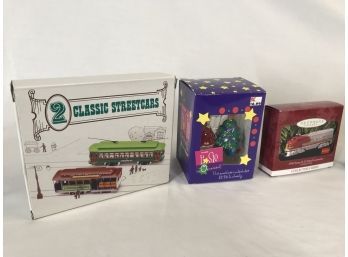 Cute Group Of Christmas Ornaments/decorations In Boxes- See Photos