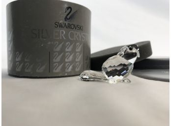 Baby Beaver Swarovski Silver Crystal In Original Box
