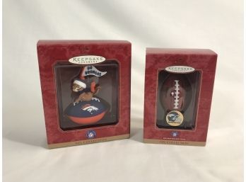 Hallmark Keepsake Collection- Pair Of NFL Ornaments