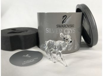 Elegant & Collectible Swarovski Austrian Silver Crystal Hand Faceted Fawn (Early 2000s, Look These Up!)