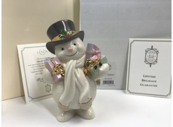 Lenox Brand Special Delivery Classic Snowman Collection In Original Box