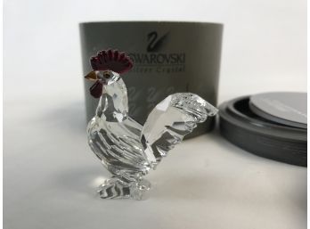 Elegant & Collectible Swarovski Austrian Silver Crystal Hand Faceted Cockerel