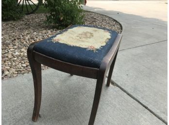 Beautiful Antique Stool With Unique Embroidery