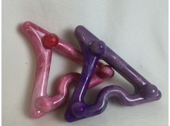 Colorful Set Of 2 Handheld Plastic Massagers