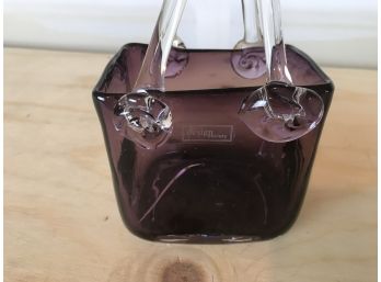 Violet Handmade Glass Basket