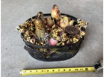 Nice Basket Of Fall Holiday Decorations