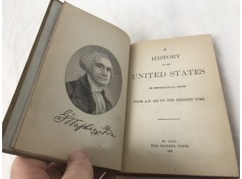 A History Of The United States In Chronological Order Printed 1888