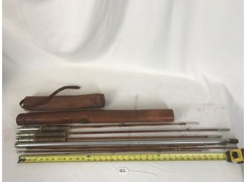 Vintage Bamboo Flyrod With Leather Case